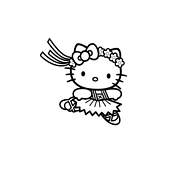 coloriage hello kitty danse